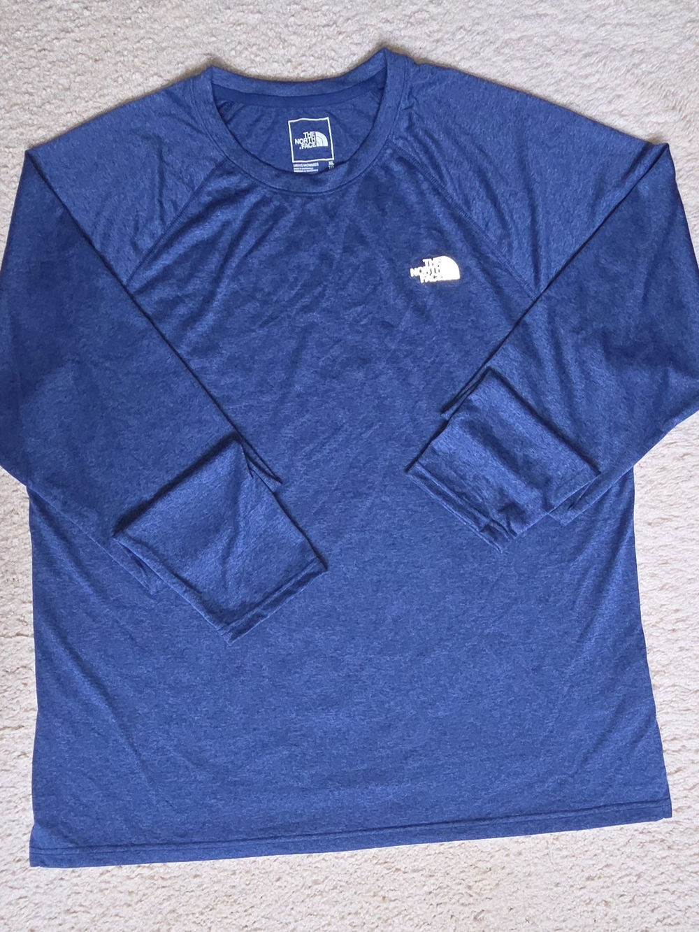 The North Face Men's Long Sleeve Crew Tee - Navy Blue